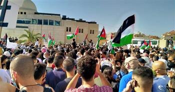 اعتصام أمام السفارة الإسرائيلية في عمان دعما للأسرى