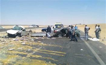 إصابة 3 أشخاص في حادث انقلاب سيارة بطريق إسكندرية الصحراوي