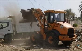 رفع 118 طن من القمامة والأتربة بالفشن ببني سويف