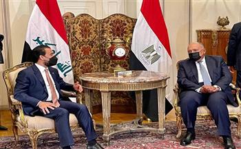 سامح شكرى يستقبل رئيس مجلس النواب العراقى (صور)