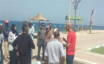 لجنة من وزارة السياحة تتفقد أعمال التطوير بكورنيش رأس غارب