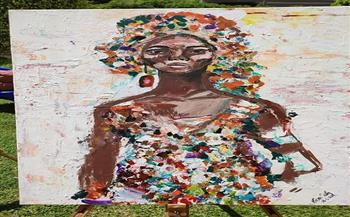   "إفريقيا أرض السلام".. 20 فنانًا يعرضون 25 لوحة في مكتبة مصر المستقبل