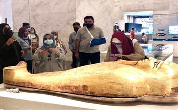 وفود رفيعة المستوى من الأردن والجابون والمجر تزور المتحف القومي للحضارة المصرية.. صور