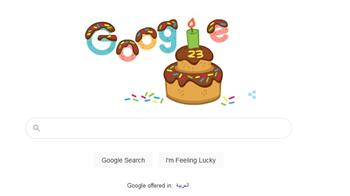 بـ"تورتة وشموع".. جوجل يحتفل بعيد ميلاده الـ23