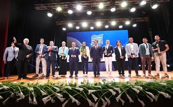 وزير التعليم العالي يشهد فعاليات احتفالية تكريم أبطال طوكيو 2020 بالجامعة البريطانية بمصر