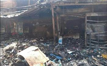 النيابة العامة تعاين موقع حريق الأكشاك أمام مستشفى المحلة