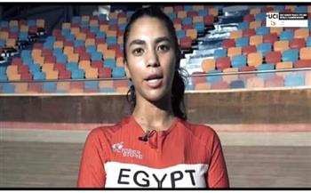 حبيبة عليوة تتأهل لنهائي سباق النقاط ببطولة العالم للدراجات بالقاهرة