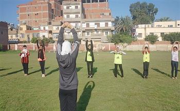 فريق كرة القدم النسائية بقلين يشارك مراكز شباب كفر الشيخ بمبادرة «7 الصبح»