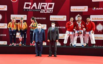 وزير الرياضة يشهد ختام بطولة الدوري العالمي للكاراتية