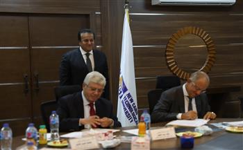وزير التعليم العالي يشهد توقيع بروتوكول تعاون بين جامعة القاهرة الجديدة التكنولوجية واتحاد الصناعات المصرية