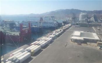 تداول 242 شاحنة و4500 طن بضائع عامة بموانيء البحر الأحمر