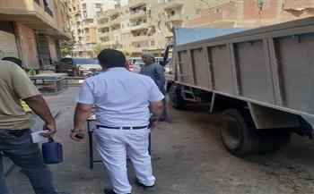 رفع وإزالة 165 حالة إشغال متنوعة والتحفظ على 12 شيشة ببني سويف