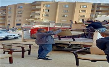الجيزة: ضبط وإزالة 6 حالات تحويل وحدات سكنية لمحلات بحدائق الأهرام