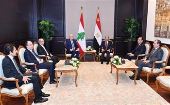 الرئيس السيسي يلتقي رئيس الوزراء اللبناني