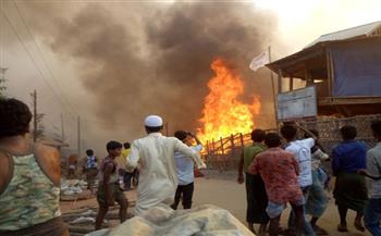 اندلاع حريق في مخيم للروهينجا في بنجلاديش