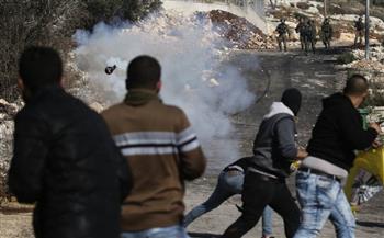 إصابة مواطنين فلسطينيين خلال مواجهات مع الاحتلال الاسرائيلى في بيت دجن