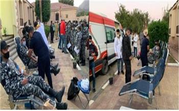 حملة للتبرع بالدم بمديريتي أمن الوادي الجديد وجنوب سيناء