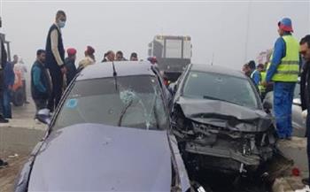 إصابة 5 أشخاص في حادث تصادم على طريق طنطا - قطور القديم 