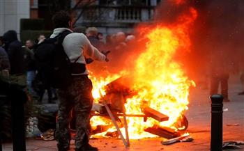 بالصور.. قيود كورونا تشعل الاحتجاجات في بلجيكا