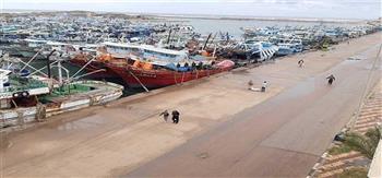 توقف حركة الملاحة البحرية لليوم الثاني على التوالي بكفر الشيخ