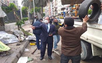 إزالة وإغلاق منشآت مخالفة ورفع إشغالات خلال حملات في الإسكندرية