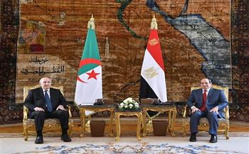 نص كلمة الرئيس السيسي خلال المؤتمر الصحفي المشترك مع نظيره الجزائري