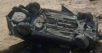 إصابة 3 أشخاص في انقلاب سيارة على الطريق الصحراوي بالعياط 