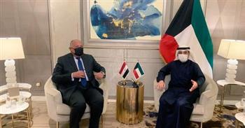 وزير الخارجية المصري يلتقي نظيره الكويتي لبحث العلاقات الأخوية