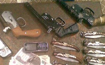 ضبط 7 قطع سلاح ناري وأبيض في حملة للأمن العام بالمحافظات