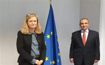 سفير مصر ببروكسل يبحث ملفات التعاون مع عدد من مسئولي الاتحاد الأوروبي