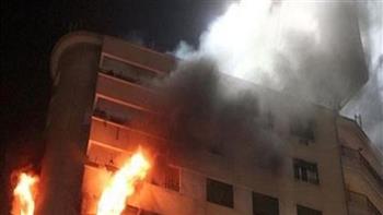 اندلاع حريق داخل مبنى بمنطقة الحسين 