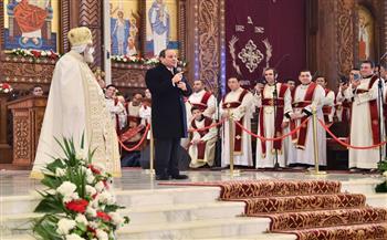 بطريركية الإسكندرية: الرئيس السيسي وجه 5 رسائل مهمة بقداس عيد الميلاد