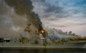 حريق سفينة حربية أمريكية ينتهي بلغز