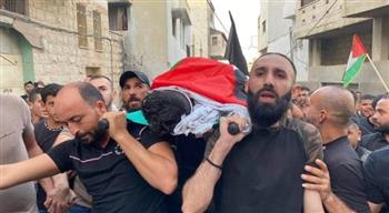 تشييع جثمان الطفل الفلسطيني الشهيد محمود سمودي في بلدة اليامون