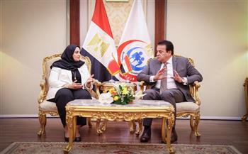 وزير الصحة يستقبل نظيرته البحرينية لبحث سبل تعزيز التعاون بين البلدين