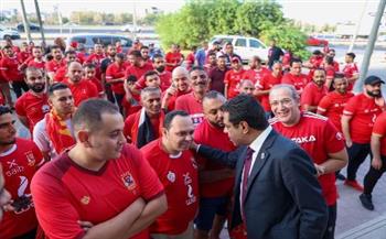 قنديل يتابع دخول جمهور الأهلي الملعب بنصف نهائي البطولة العربية للسلة