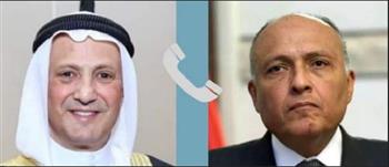 شكرى يهنئ وزير خارجية الكويت بمناسبة توليه منصبه الجديد