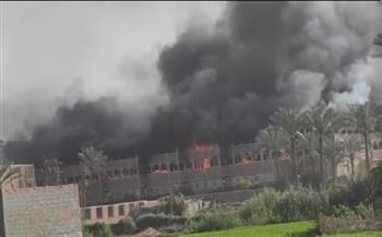 السيطرة على حريق هائل في مخزن مخلفات مستشفى دسوق العام