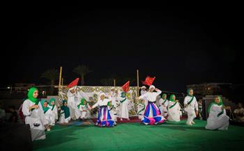 عرض فني للغردقة للفنون الشعبية احتفالا بالمولد النبوي بالبحر الأحمر 