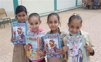 قصور الثقافة تهدي مجلة قطر الندى لأطفال قرى «حياة كريمة» في زفتى