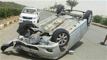 إصابة 7 أشخاص في حادث تصادم بين سيارتين بطريق أسيوط - القاهرة 