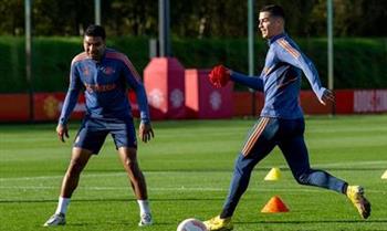 رونالدو ينتظم في تدريبات مانشستر يونايتد