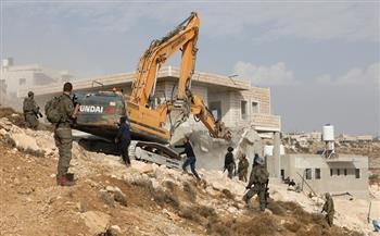    الاحتلال يهدم منزلا قيد الإنشاء في البقعة شرق الخليل