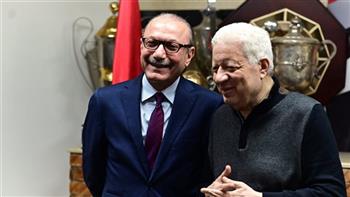 مرتضى منصور يستقبل السفير التركي لدى القاهرة بمقر نادي الزمالك