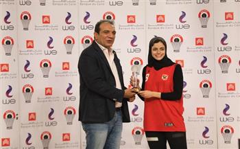  ثريا محمد لاعبة الأهلي تحصد جائزة أفضل مسجلة «ثلاثيات» في بطولة دوري المرتبط 