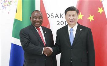 رئيس جنوب أفريقيا يلتقي بنظيرَه الصيني