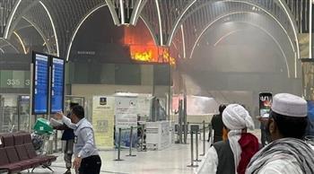 اندلاع حريق داخل إحدى الصالات في مطار بغداد الدولي