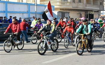 انطلاق سباق الدراجات للمرحلة الإعدادية والثانوية برعاية محافظ بورسعيد