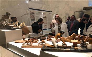 ملكة أسبانيا تزور المتحف القومي للحضارة المصرية