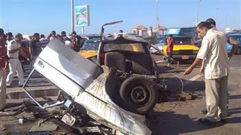 إصابة 12 شخصًا في انقلاب سيارة ميكروباص بالطريق الإقليمي في المنوفية 